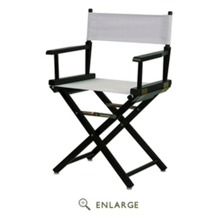CASUAL HOME Casual Home 200-02-021-29 18 in. Directors Chair Black Frame with White Canvas 200-02/021-29